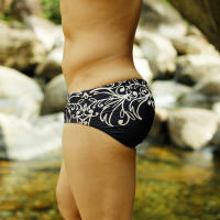 Bragas Sexys De Natación Estampadas Tiras De Estiramiento Trousers De Playa Deportivos Para Hombres Verano Push-up Con Relleno - details 4