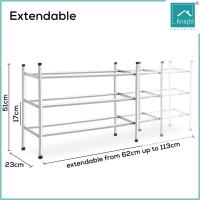 Zapatero Metálico Extensible Elegante Organizador de Zapatos 18 Pares - Versatilidad de Almacenamiento - details 1