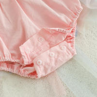 Vestido De Verano Para Bebé Con Pétalos Y Lazo En Malla Colorida Traje De Baño Para Niñas Con Mangas Cortas Estilo Cute - details 8