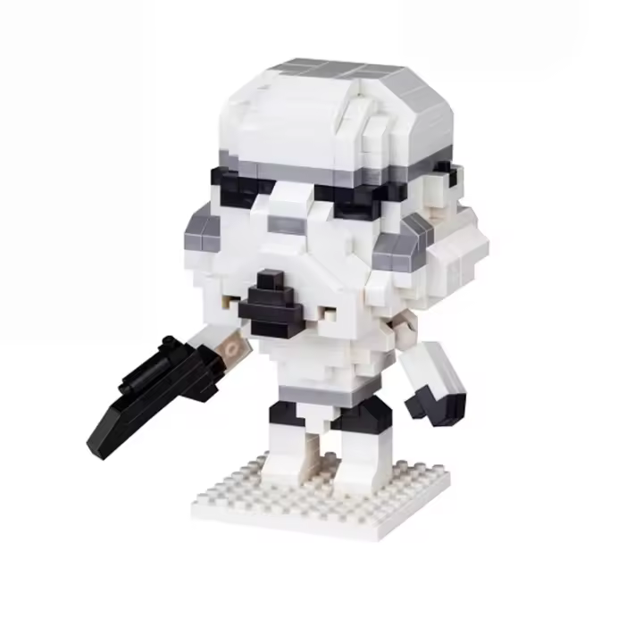 PLAYZOCO Bloques de construcción Stormtrooper, Nanoblock Set, Juguete de construcción en Bloques, 318 Piezas, 9 cm Altura x 8 cm Ancho, Incluye Manual, Compatible con Star Wars - 1