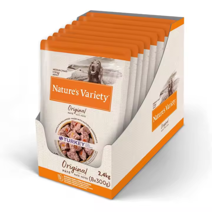 Nature´S Variety Original Paté Pavo Perros Medium/Maxi - Pack 8 X 300 Gr - 1