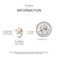 LAZA 1PC Colgante De Cruz Perfume Plata Esmaltada Para Hacer Pulseras Joyería Para Mujer Bola De Zirconia Metálica Peso 3g - details 2