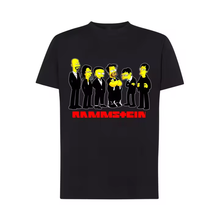 Camiseta Simpson/Rammstein -  - series de TV - música - Unisex algodón premium - 1