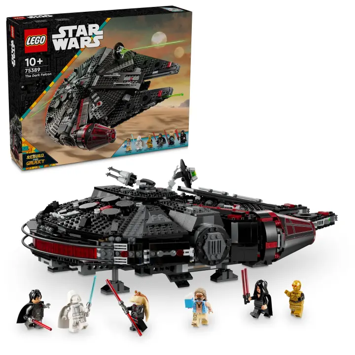 LEGO 75389 Star Wars Halcón Oscuro Set con vehículo de juguete construible, regalo de cumpleaños - 1
