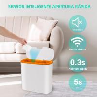 Basurero Automático Para Baño Y Cocina Con Sensor De Movimiento Y Cubierta Resistente Al Agua Canasto Delgado Para Dormitorio - details 17