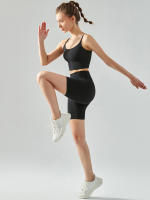 Sudadera Deportiva Sin Tirantes Con Cojín Para Pecho Transpirable Para Yoga De Nylon Y Spandex Para Mujeres - details 9