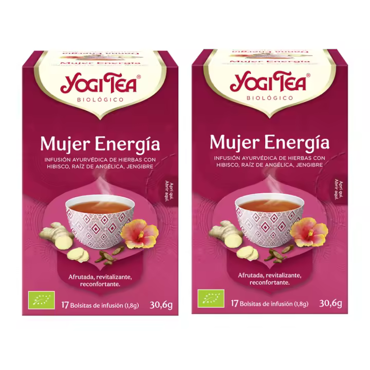 Té Mujer Energía | Packs 2 |  Yoga fácil para purificarse | 17 bolsitas de infusión | YogiTea - 1