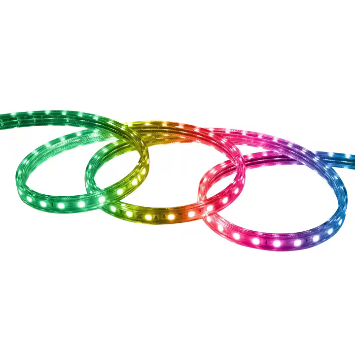 Ledkia Tira LED RGB 220V AC 60 LED/m IP65 a Medida Ancho 16mm Corte cada 100 cm - 1