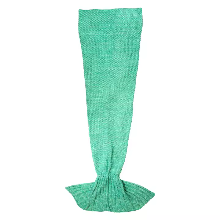 Manta Sirena Verde Menta 180x90cm 600gr Cola Sirenita Adulto Mujer Super Suave, Poliester, Grande-DAMDAM GO - 1