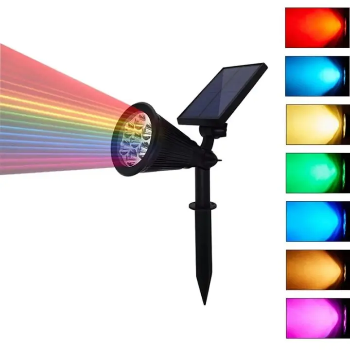 Foco de Luz Led Solar para Jardín, 1 Uds., Caja de cambios automática, 7 Colores, Luz Solar para Exterior, Patio, césped, iluminación impermeable - 1