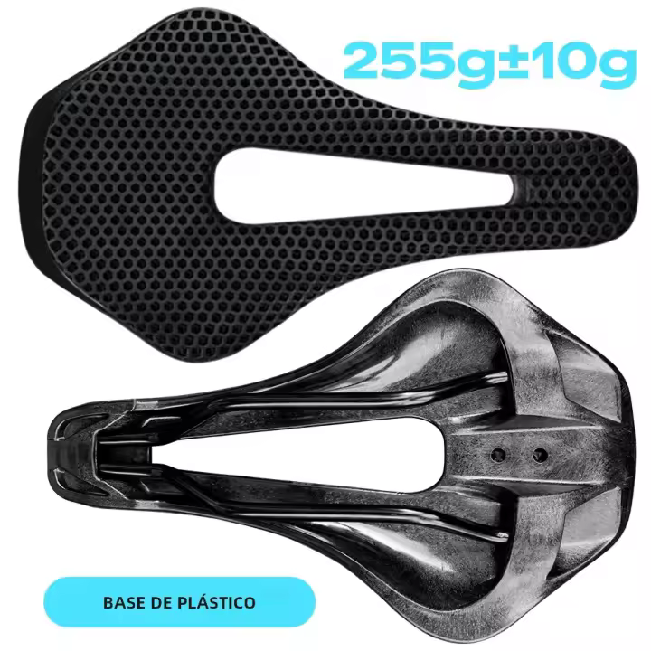 Sillín De Bicicleta RYET 3D Imprimido Ultraligero De Fibra De Carbono Hueco Para MTB Gravel Carretera Comodidad Transpirable Piezas De Asiento - 1