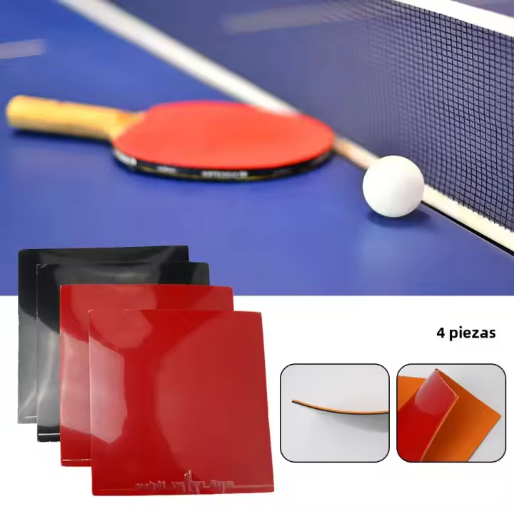 Goma De Tenis De Mesa Esponjosa Duradera Para Ataque Rápido Adhesivo Doble Cara Accesorios De Entrenamiento Para Raqueta - 1