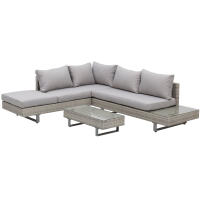 Outsunny Conjunto de Muebles Ratán de 3 Piezas Mesa de Centro Sofá Doble y Sofá de 3 Plazas con Cojines Extraíbles para Jardín Terraza Patio Acero - details 0