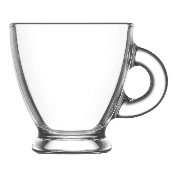 LAV - SET DE 6 TAZAS CON ASA 95CC ESPRESSO ROMA - Set Tazas Café Elegante y Funcional - Set Tazas Café Perfecto para Regalar - Set Tazas Café de Porcelana de Alta Calidad - Set Tazas Café para Disfrutar del Mejor Aroma y Sabor - 1