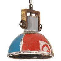vidaXL Lámpara colgante industrial redonda 25 W negra 30 cm E27 en color Negro/Multicolor/Plateado | diseño vintage industrial ideal para cocina salón comedor - details 1