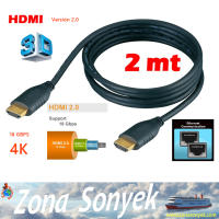 Cable HDMI 2 metros. V2.0 4K 2K, 18 Gbps. TRICOM - details 0