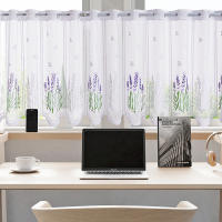 Cortinas Cortas De Tulle Blanco Europeo Para Sala De Estar Dormitorio Comedor Cocina Cubierta De Armario Lace Decoración De Ventana Para Bodas - details 0