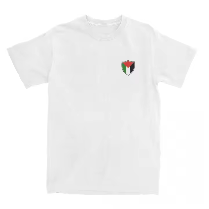 Camiseta De Fútbol Retro De La Nacional De Palestina Para Hombres Algodón Camiseta Estilo Casual Manga Corta Verano T-Shirt - 1