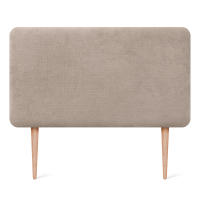 DHOME Cabecero Tapizado Liso Redondeado Tela con Patas para Pared Acústicos Cabeceros Absorbentes Cabezal Cama Colores - details 0