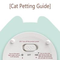 Lámpara Nocturna De Gato Glotón Recargable En Silicona Luz Táctil De Animal Decoración De Escritorio Y Cama Forma De Gato Y Peces - details 7
