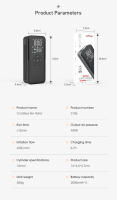 CARSUN Inflador De Neumáticos De Aire Recargable Portátil Compresor Digital Sin Cable Para Coche Motocicleta Bicicleta Balones - details 12