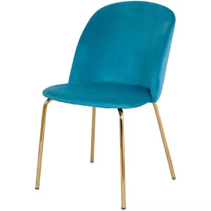 Presume de Casa - Conjunto de 4 Sillas de Terciopelo Azul - 47.5*84*57.5 - Sillas de Comedor - Lujo y Confort - 1