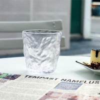 Vaso De Vidrio Para Beber 280ml/330ml Simple Con Patrón De Corteza De Árbol Vaso De Agua Vino Whiskey Café Vaso De Cerveza Para El Hogar - details 3