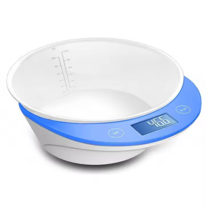 Balanza de cocina digital de alta precisión THULOS TH-DS8024 - Capacidad máxima 5 Kg - Pantalla LCD de 48*20 cm - Bowl de 0.95 l. - 1