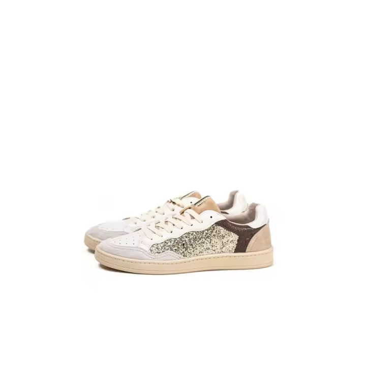 Lyla Wang Zapatillas doradas para mujer con lentejuelas y suela de goma Corina - 1
