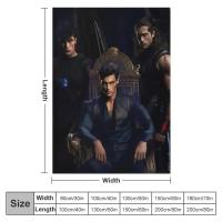 Manta De Terciopelo Suave Para Playa Con Arte De ACOTAR Rhysand Cassian Y Azriel Para Adultos Estilo Moderno Antipelusa Portátil Para Picnics Viajes Y Hogar - details 2