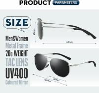 Gafas de Sol polarizadas Aviador para helbres mujeres anti-Reflejo - details 2