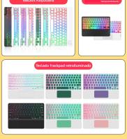 Teclado Bluetooth Con Touchpad Para iPad pro Mini Smart Phone Computadora Juego Dispositivos Recargables Wireless Tablero Tablet - details 2