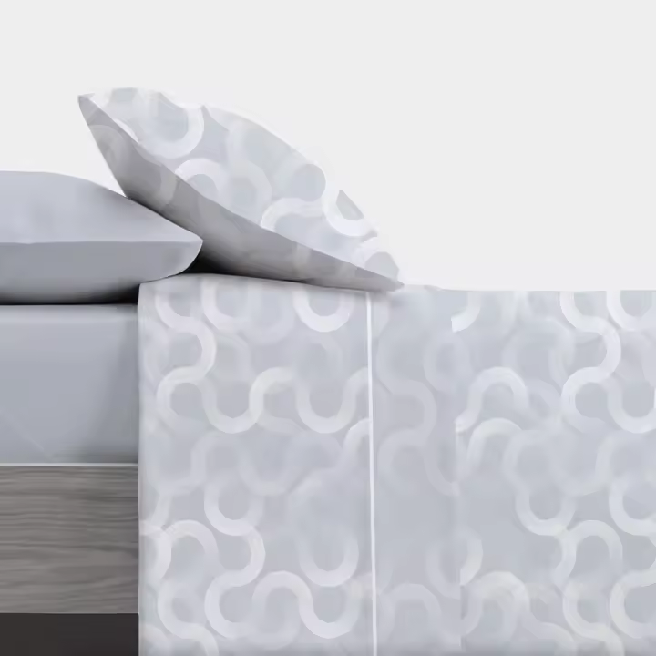 Carpe Diem - Juego de Sábanas Estampada BEND Azul 50% Algodón 144 Hilos - Cama 90 105 135 150 160 180 200 Cm - Juego Completo - 1
