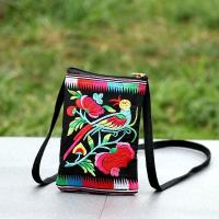 Bolso Bandolera De Estilo Étnico Vintage Para Mujer Con Bordado Pequeño Monedero Y Bolsillo Para Teléfono Móvil De 6.1 Pulgadas - details 9