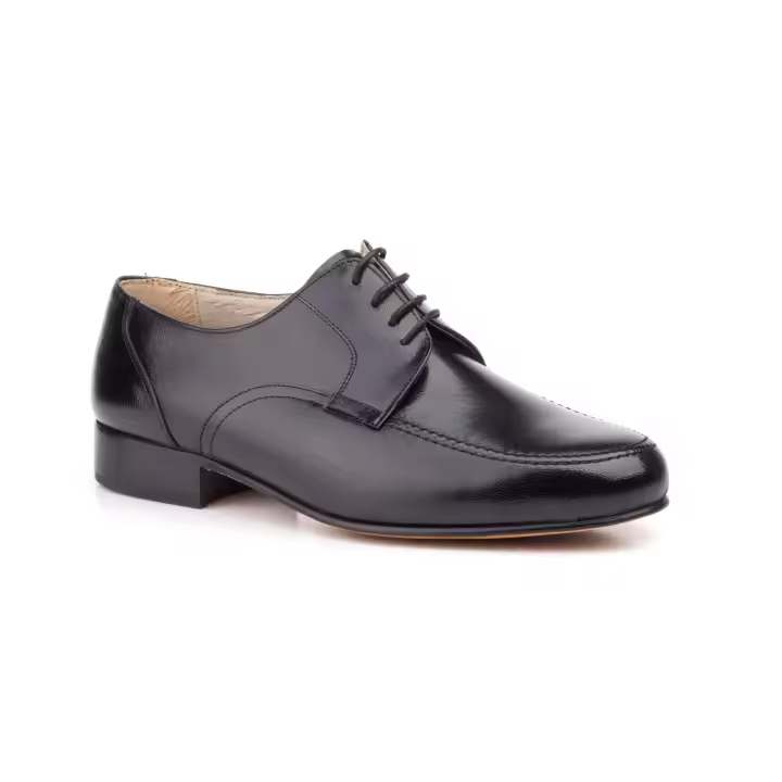 Mº1147 Negro Hecho en España Zapatos Hombre Piel Negro Cordones Suela de Cuero Numeración: 39-45 Marca: Nikkoe Ancho Especial 12  Color: Negro ZAPATO DE VESTIR EN PIEL CON ANCHO ESPECIAL Y SUELA DE CUERO ATADO CON CORDONES - 1