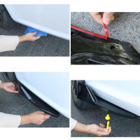 Par De Spoiler De Parachoques Trasero Para Coche Universal Fibra De Carbono Protección Anti-Choque Difusor De Borde De Pies Delanteros Y Aretes - details 2