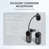 Micrófono Inalámbrico Profesional UHF Sistema De Microfono Para Saxofón Clip Musical Instrumentos Con Receptor Y Transmisor XIAOKOA LG06 - details 3
