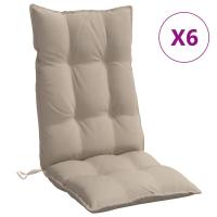 vidaXL Cojines de silla con respaldo alto 6 uds tela Oxford Color Antracita,  Azul claro,  Rojo y mas Cojín Decorativo de Asiento Cojines de muebles de salon - details 6