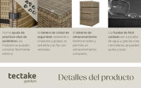 Tectake - Conjunto de ratán San Domino con estructura de aluminio, Mueble de exterior de grandes dimensiones, Trenzado de calidad óptima de poliratán resistente a los rayos UV, Bastidor robusto de aluminio ligero - details 3