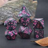 Juego Completo De 7 Dados Poliedros Para DND D3-D10 Juego De RPG Sférico Para Suministros De Juegos De Mesa De Rol - details 0