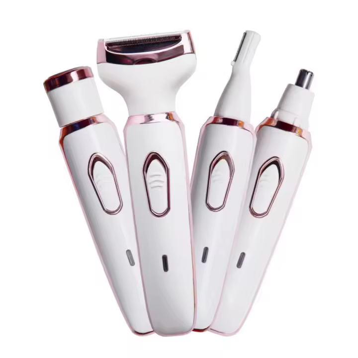 Máquina de afeitar Eléctrica 4 en 1 Para Mujer-Depiladora recargable USB, Diseño Impermeable y Sin Dolor para Axilas, Piernas y Zonas Sensibles - 1
