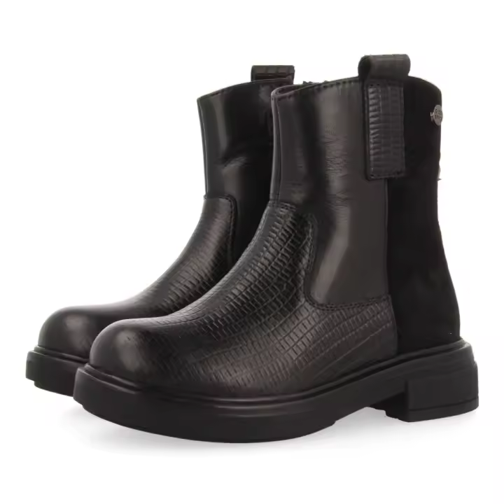 Botas de Piel Negra Estilo Cowboy para Niña Aranos - Gioseppo - 1