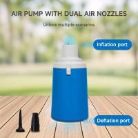 Mini Bomba De Aire Para Inflables Con 2 Boquillas - Inflado Y Desinflado Rápido En 30s Para Flotadores Piscina Cama Inflable Balón De Playa Y Bolsa De Almacenamiento Vacío - details 4