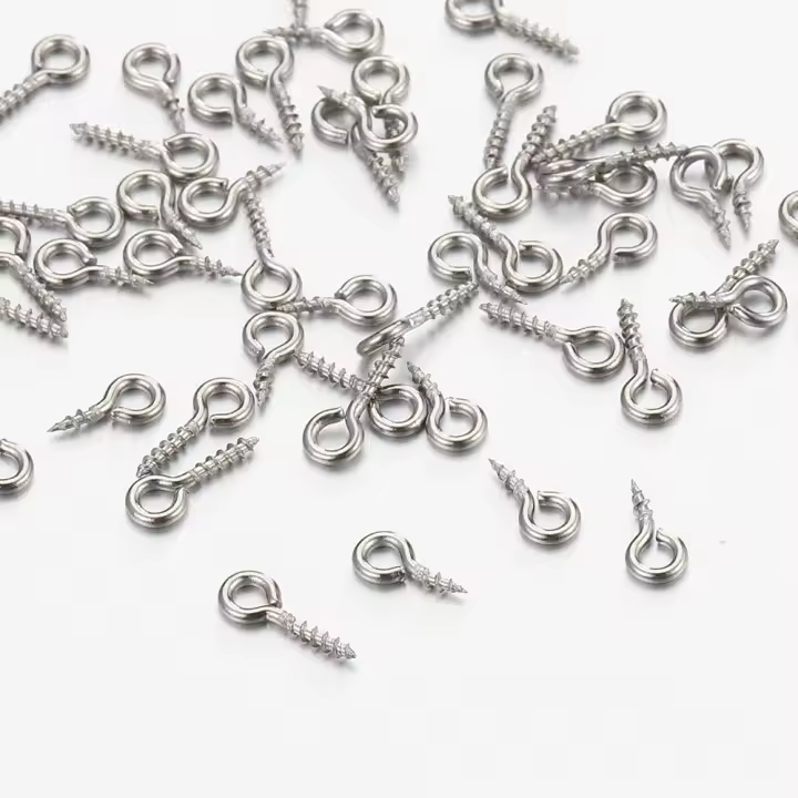 50pcs Broches De Ojo De Acero Inoxidable Para Fabricación De Joyas DIY Componentes De Joyería Metálicos Sin Medidas - 1