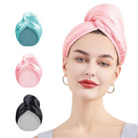 Delantal De Pelo Seco De Seda Envuelto En Satén Ultra Suave De Coral Absorbente Y Rápido Para Ducha Estilo Sólido Color Sólido - details 0