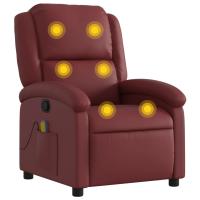 vidaXL Sillón de masaje reclinable cuero sintético Negro, Crema, Marrón Sillon Dormitorio Sillon Comodos Silla Relax Sillón Sofá - details 0