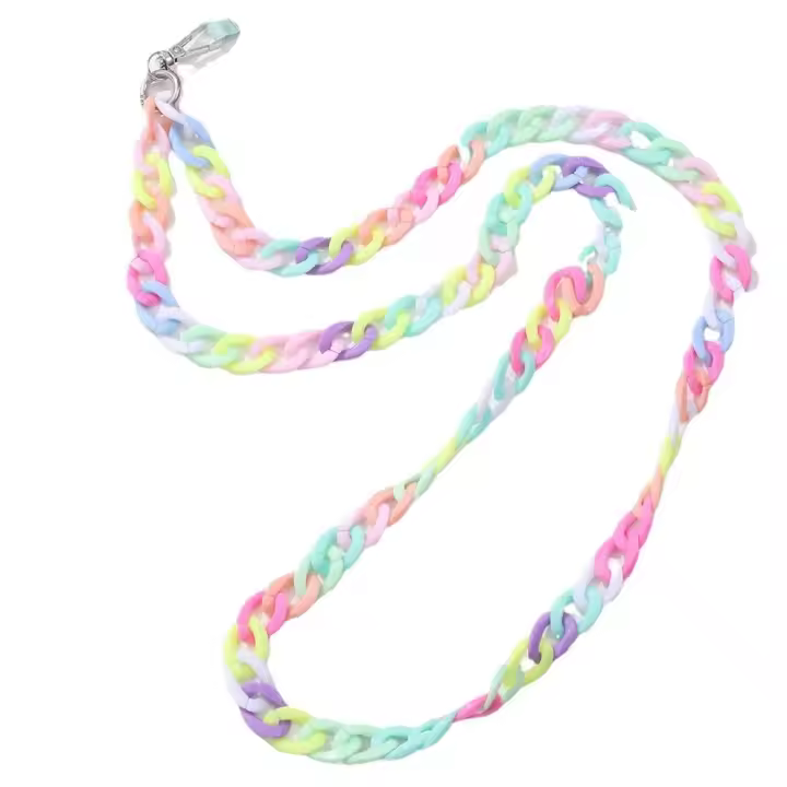 Cadena De Móvil Con Ranura Para Tarjeta 120CM Colgante De Cuello Colorido Accesorio De Correa Para Teléfono Móvil Compatible Con iPhone/Samsung Para Mujeres - 1