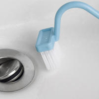 Cepillo De Limpieza Para Inodoro Curvado De Plástico Escobilla De Rincón V Para Baño Cocina Ventanas Fácil De Limpieza Y Uso - details 3