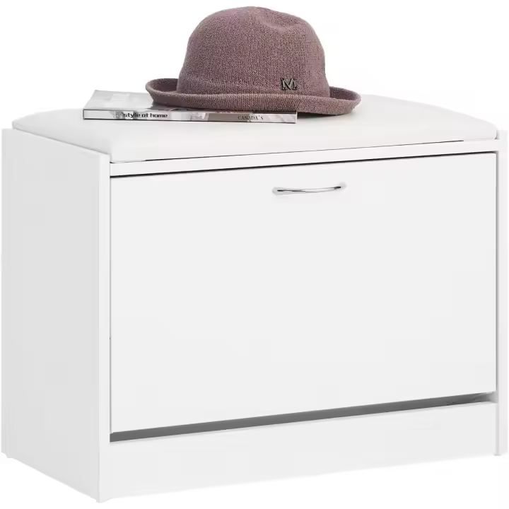 Armario Zapatero Taburete Puff Caja Banco Estantería para Zapatos Chifonier 60 x 30 x 45 cm - 1