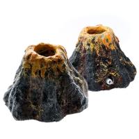 1PC Volcán De Acuario Piedra De Burbujas Para Decoración Y Oxígeno Bomba De Aire Tanque De Peces Adorno Forma De Volcán - details 1